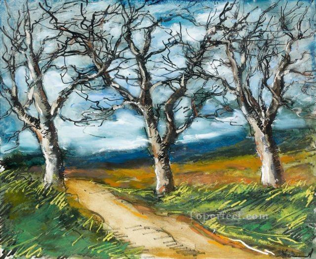 TREES AT THE EDGE OF A TRAIL Maurice de Vlaminck Oil Paintings